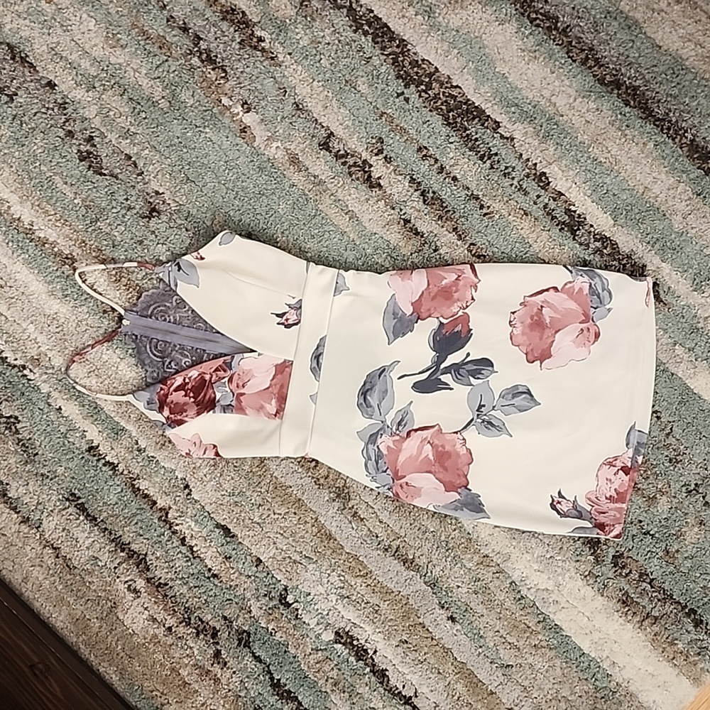 Like new off white floral dress